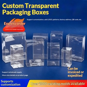 Boîte cadeau carrée en PVC transparent personnalisée pour bonbons, jouets et souvenirs. Emballage de stockage transparent en PET - Product Image 2