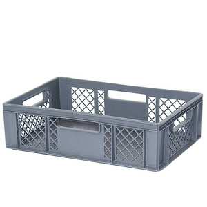 Bäckerkiste MIT geschlossenem Boden, lxbxh 600x400x170mm, Grau - Product Image 1