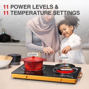 <span class=keywords><strong>Cuisinière</strong></span> électrique infrarouge double foyer tout-en-un 3500W+3500W, écran tactile, étanche, classe énergétique A, en plastique, pour usage domestique et hôtelier - Product Image 3