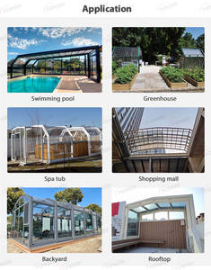 Moustiquaire automatique 4 saisons en <span class=keywords><strong>aluminium</strong></span> pour piscine, toit plat sur pied, abri pour pc, couverture <span class=keywords><strong>de</strong></span> piscine - Product Image 6