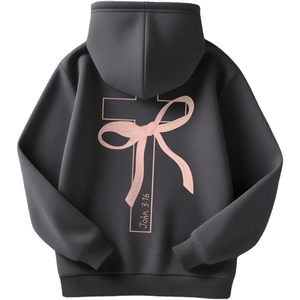 Sudadera con Capucha Personalizada para Niña, Manga Larga, Tejida, Suave, Estilo Preppy, para Todas las Temporadas - Product Image 5