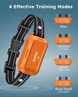 2025 Bestseller Wiederaufladbares Wasserdichtes IPX7 Hundetrainingshalsband mit Anti-Bell-Vibrationsfunktion aus Kunststoff