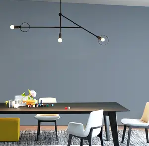 İskandinav tasarım Modern ışık demir aydınlatma oturma paketleme odası ferforje boya dilsiz siyah E27 ampul Led kolye ışık