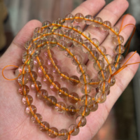 Bracelet extensible en pierre brute de citrine jaune naturelle haute clarté, Feng Shui, pour femmes et hommes, bijou porte-bonheur et de prospérité, cadeau