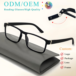 แว่นตาอ่านหนังสือแฟชั่นพลาสติกสำหรับผู้ชายรุ่นใหม่ปี 2026 ป้องกันแสงสีฟ้า สำหรับสายตายาว เลนส์ใส บานพับสปริง - Product Image 1