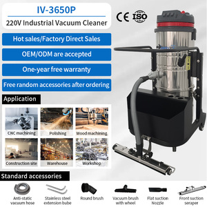 Aspirateur industriel humide et sec monophasé 220V 3600W en acier inoxydable 100L pour lavage de voitures, atelier, entrepôt, dépoussiérage - Product Image 2