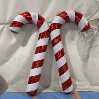 Grandes décorations gonflables personnalisées en forme de canne à sucre pour Noël, décoration gonflable en forme de bâton pour vitrine de centre commercial, décoration d'événements