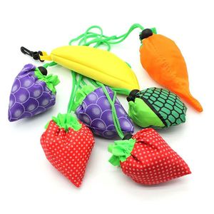 Fruits Shape Reusable Grocery Shopping <b>Tote</b> Bags Convenient Folding Polyester Pouch Storage Bags for Shopping <b>Travel</b> - Product Image 2