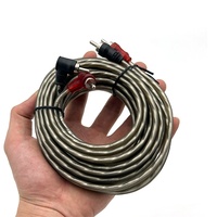 Cable de Audio de Cobre de Alta Calidad de 1m 2m 3m 5m, Conector RCA para Amplificador, Cable de Audio para Automóvil, Cable de Audio Blindado