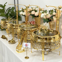 Chauffe-plats pour buffet de restaurant d'hôtel Chauffe-plat en acier inoxydable servant de l'équipement de restauration pour la fête de mariage