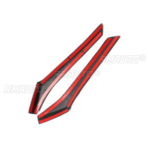 1 par de cubiertas decorativas para faros delanteros de coche, de fibra de carbono real, para Honda Fit Jazz 2014 2015 2016, accesorios para coche - Product Image 5