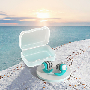 1 paire de bouchons d'oreilles en silicone souple, isolation acoustique, réduction du bruit, filtre anti-bruit, pour dormir, nager, étanches, triple silencieux - Product Image 3