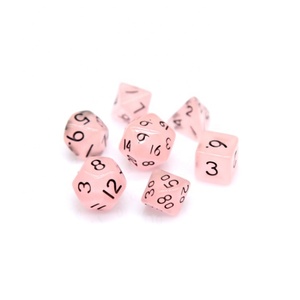 Ensemble de dés de jeu de rôle polyédriques miniatures HS 10 mm D4-D20, petits dés de jeu de société DND en métal, bois et acrylique - Product Image 5