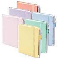 Carnet en cuir A7 personnalisé avec impression de logo, bloc-notes avec bande élastique, format de poche pour étudiants, porte-stylo, cadeau