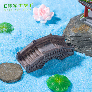 Micro-paysage créatif en résine, pont en pierre, série rétro en bois, accessoires de décoration DIY pour aménagement paysager miniature - Product Image 4