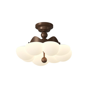Vintage Cream Crown Ceiling <b>Light</b> <b>Led</b> Changeable Color <b>Surface</b> <b>Mounted</b> For Bedroom Study Children Room - Product Image 3