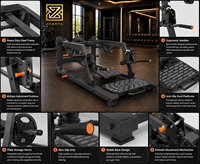 Machine à Squat et à Lunge à Charge Libre ZY pour Entraînement de la Force du Bas du Corps en Salle de Sport