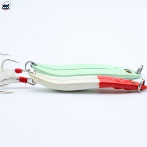 Leurre de pêche lumineux Dragon Li 7g 10g 15g 20g en forme de S avec hameçon triple à plumes, cuillères métalliques qui brillent dans le noir - Product Image 2