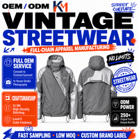 Veste coupe-vent matelassée STREETWEAR OEM personnalisée, 3 couches, imperméable, en nylon Ripstop, capuche déstructurée, panneaux réfléchissants 3M
