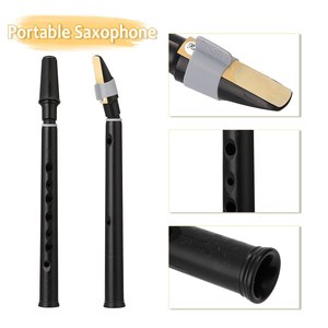 <span class=keywords><strong>Sax</strong></span> <span class=keywords><strong>tascabile</strong></span> nero Mini sassofono portatile piccolo sassofono con borsa per il trasporto strumento a fiato - Product Image 3