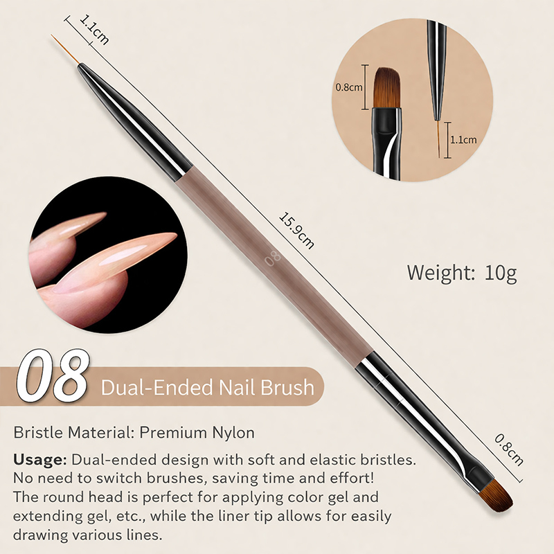 Brosse à ongles à double extrémité