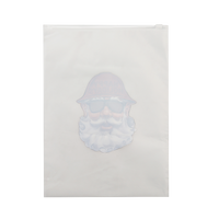 Sac en plastique transparent à fermeture éclair avec motif Père Noël, durable, en PE, pour emballage, promotion saisonnière, présentation au détail, cadeaux, vente en gros
