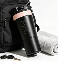 Bouteille shaker à protéines en acier inoxydable 750 ml, isotherme et anti-fuite, pour la salle de sport, le fitness, les adultes