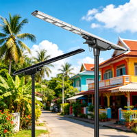 Lampes solaires 2026 : Nouvelle lampe solaire tout-en-un pour éclairage routier, du crépuscule à l'aube, avec télécommande, pour éclairage public extérieur