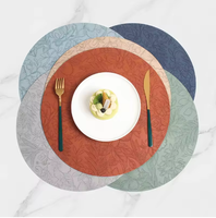 Set de table double face en cuir imperméable et antidérapant de style nordique transfrontalier pour hôtel, maison, table à manger, isolation thermique, tapis alimentaire