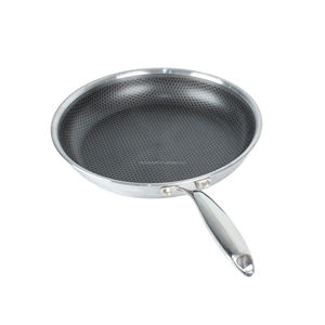 Padella antiaderente avanzata a 3 strati ibrida antiaderente personalizzabile in acciaio inossidabile Set <span class=keywords><strong>padelle</strong></span> personalizzabili per friggere - Product Image 4