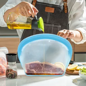 Sac à Sandwich réutilisable 1000ML, organisateur pliable sous vide en Silicone, sacs de conservation de la fraîcheur