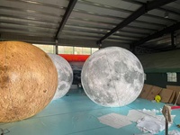 Lune gonflable réaliste avec impression par transfert thermique pour la promotion de marques en zones touristiques, articles gonflables publicitaires
