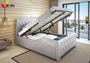 <span class=keywords><strong>Elegante</strong></span> Sofá <span class=keywords><strong>Cama</strong></span> Blanco con Diseño de Botones y Estructura de <span class=keywords><strong>Cama</strong></span> Estilo Princesa Californiana de SHENGFANG - Product Image 4