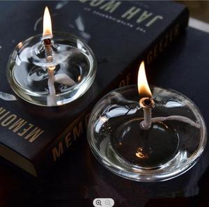 Candle Vessels Glass <strong>Oil</strong> <strong>Lamps</strong> With Wick <strong>Oil</strong> Burners Glass Candle Holder Decoration - Product Image 6