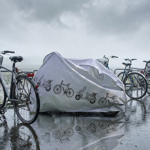 भारी ड्यूटी पे बाइक कवर, सिल्वर ग्रे/ब्लैक यूव-प्रतिरोधी ट्रैवल साइकिल रक्षक, थोक ऑर्डर के लिए कारखाने की आपूर्ति - Product Image 1