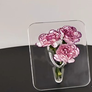 Luxuriöse Hochwertige Rahmen-Vase mit Kunststoffbeschichtung Moderne YUEJIA Vase für Büro Schreibtisch Wohnzimmer Eingangsbereich Wasserkultur Blumenarrangement - Product Image 2