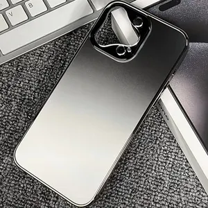 Capa de vidro galvanizada para celular, capa traseira fosca anti-riscos para iPhone 11 12 13 14 15 Pro Max, novo design