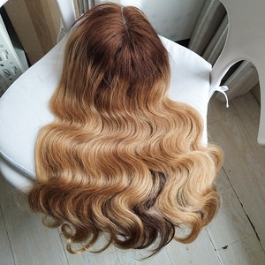 Glueless Wear Go Water Wave Bob Perruque Ombre Blonde Faits Saillants Perruque sans colle Perruque de cheveux humains pré-décolorés - Product Image 6