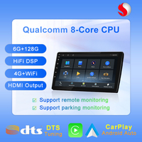Reproductor Multimedia para Auto Qualcomm OLED 2DIN Android 14 8 Núcleos 6+128GB con Amplificador DSP GPS 1 Año de Garantía para Unidad Principal 9/10 Pulgadas Universal Carplay