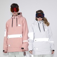 Nouvelle combinaison de ski pour couples, grande taille, imperméable, coupe-vent, séchage rapide, réfléchissante, à capuche, pour snowboard et ski, veste de ski coupe-vent d'hiver