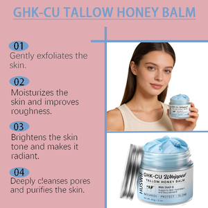 Set de Cuidado de la Piel con Péptidos de Cobre: Suero GHK-Cu Antiarrugas y Antienvejecimiento con Logotipo Personalizado, Crema GHK-Cu, Bálsamo de Miel y Sebo, Limpiador Facial - Product Image 6