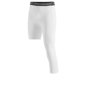 Custom Men Compression One Leg Legging Pants collant maschili Leggings Running Gym Sport Fitness Jogging Workout <span class=keywords><strong>pantaloni</strong></span> bianchi <span class=keywords><strong>neri</strong></span> - Product Image 2