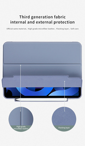 Funda PINJING CASE Delgada <span class=keywords><strong>de</strong></span> Cuero PU Ecológico para <span class=keywords><strong>iPad</strong></span> Pro 12.9 <span class=keywords><strong>de</strong></span> 6.ª/5.ª/4.ª/3.ª Generación, Soporte Inteligente Tríptico, Carcasa Protectora Transparente - Product Image 2