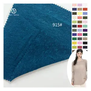 120g Ribbed 1 * 1 Knitted Fabric 50 Polyester 40 Cotton 10 Viscose Blend Spring/summer Base Shirt T-shirt Dress Fabric
