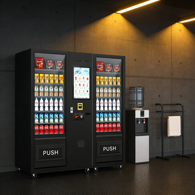 Commercial Self Service Coffee Vending Machine 22-inch Touch Screen Snack Beverage Cashless Payment Credit Card Smart Retail OEM