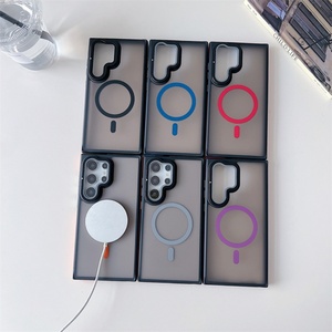 Dual Layer TPU+<b>PC</b> Protective Shockproof Magnetic Armor Mobile Phone Case Cover <b>for</b> Samsung S26 S25 S24 ultra <b>Camera</b> Kickstand - Product Image 3