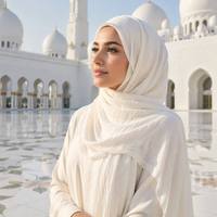 Voile en maille texturée froissée 180*95cm, doux et léger, pour femmes musulmanes, toutes saisons, 30 couleurs en stock, supporte ODM/OEM, Hijab en polyester