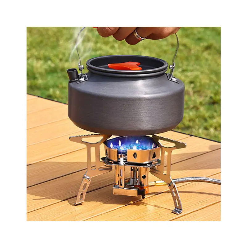 Outdoor Camping Gas Stove Three Head High Power Windproof Three Core Picnic Stove