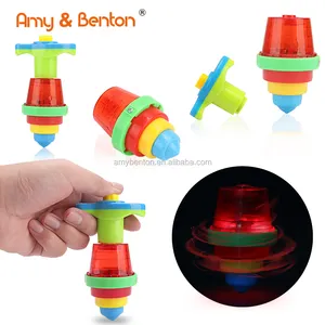 Pesta LED Mainan Light Up Spinning Tops LED Berkedip Pemintal dengan Giroskop