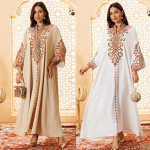 Dernière Abaya Islamique Robe Musulmane pour Femme Mode Modeste Luxe Broderie Caftan Robe Moyen-Orient Arabe Dubaï Caftan Robes pour Femme - Product Image 1